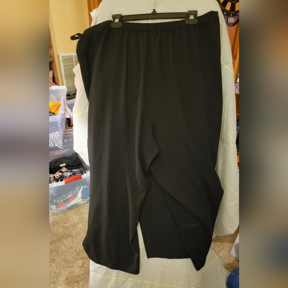 Wynne Layers Pants w Wrap Skirt Tie Front 2XL Black - Picture 6 of 6